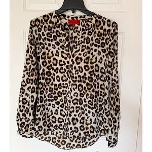 Jennifer Lopez Cheetah Print Blouse In Size Medium